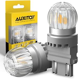 AUXITO 3157 LED Bulb Turn Signal Amber Yellow Super Bright, 3056 3156 4057 4157 LED Light for Blinker Turn Signal Lights, Brake Tail Lights, Side Marker Light, Parking Light, Pack of 2