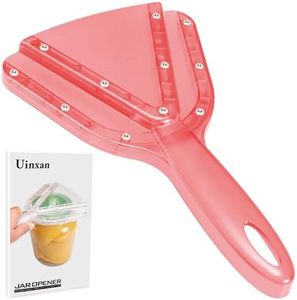 Uinxan Jar Opener for Weak Hand & Seniors with Arthritis,Easy Twist Off Bottle Caps,Patent | Unique Kitchen Gadgets,Handheld Lid Top Open for Elderly/Women/Men (Pink)