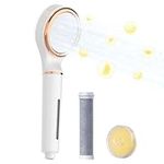 Waterdrop SF02-SL Filtered Shower Head with Handheld, Vitamin C Shower Filter, Hair & Skin Care, Softener Water for Reducing Hair Shedding, Reduce Chlorine, Lemon