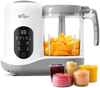 BEAR 2024 Baby Food Maker | One Step Baby Food Processor Steamer Puree Blender | Auto Cooking & Grinding | Baby Food Puree Maker with Self Cleans | Touch Screen Control, White