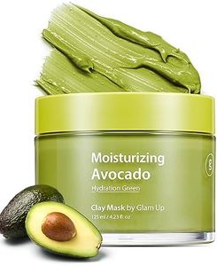 Glam Up - Moisturizing Avocado Clay Mask - Vegan Face Mask, Superfood, 100% hypoallergenic, Deep Hydration and Cleansing Minimizing Pores, Clean Beauty, Face Mask Skincare - (125ml/4.23 Oz) Clay Mask for facial treatment gifts