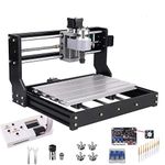 Upgrade Version CNC 3018 Pro GRBL Control DIY Mini CNC Machine, Mcwdoit Wood Router Engraver with Offline Controller + 5mm ER11 PCB +20PCS 3.175MM CNC Router Bits + 4 Sets CNC Plates