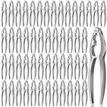 52 Pcs Crab Crackers and Tools, Lobster Crackers, Nut Crackers for Crab Legs, Heavy Duty Seafood Cracker Picks Tools, Opener Home Kitchen Parties Tools, Silver