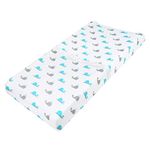 American Baby Company Printed 100% Natural Cotton Jersey Knit Fitted Contoured Changing Table Pad Cover, Also Works with Travel Lite Mattress, Whale, Soft Breathable, for Boys and Girls