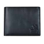 BULL GUARD RFID Blocking Bifold Wallet for Men with Coin Pocket in Genuine Nappa Black Leather