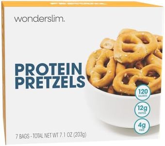 WonderSlim Protein Pretzel Snacks - 120 Calories, 7g Net Carbs, 12g Protein, 4g Fiber (7ct)