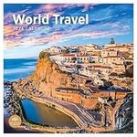 2024 World Travel Monthly Wall Calendar by Bright Day, 12 x 12 Inch