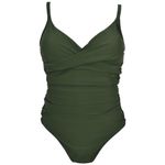 Splash About Womens Ladies Tummy Control Swimming Costume One Piece Swimsuit, Green, 12 EU