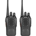 Maizic Smarthome Walkie Talkie 5Km Long Range Two-Way Portable CB Radio BF-888S Portable Two-Way Radio with 16 Channel Walkie Talkie (Black, 2 Pieces), 2 Year Warranty for Kids