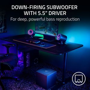 Razer Nommo V2 2.1 Gaming Speakers – Powerful Bass & RGB Lighting