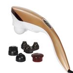 JSB HF139 Body Massager Handheld Machine for Pain Relief in Neck, Shoulder, Back, Thigh, Calf & Foot with Vibration and Infrared Heat (AC Powered) (Gold)