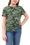 simtuor Girls Camouflage Short Slee