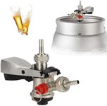 Tissting Keg Coupler S Type G5/8 Stainless Steel Beer Tap Dispenser with Safety Pressure Relief Valve, Draft Beer Kegerator for Home Brewing System