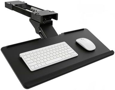 Mount-It! Under Desk Computer Keyboard and Mouse Tray, Ergonomic Keyboard Drawer with Gel Wrist Pad, Black