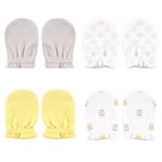 Luvable Friends Unisex Baby Cotton Scratch Mittens, Owl, One Size