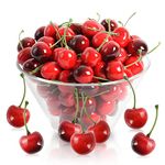 HUIANER 100pcs Artificial Cherries, 50pcs Lifelike Red Cherries 50pcs Fake Red Black Cherries Fake Fruit Model Home House Kitchen Party Decoration Desk Ornament