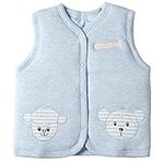 XYIYI Blue Baby Warm Jacket Cotton Vest, Unisex Infant Toddler Padded Waistcoat