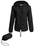 Lomon Lightweight Waterproof Coat Great Outdoors Jacket Packable Windproof Summer Motorcycle Raincoats Black S