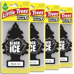 LITTLE Air Fresheners Car Air Freshener. Hanging Tree Provides Long Lasting Scent for Auto or Home. Black Ice, 24 Air Fresheners