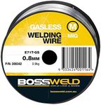 Bossweld Gasless MIG Welding Wire 0.9 kg Spool, 0.8 mm, Silver