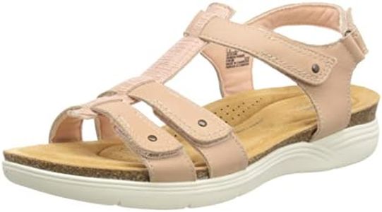 Clarks Femme April Cove Sandales de Sport, Blush Leather, 38 EU