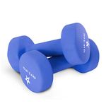 Yes4All Dumbbell Neoprene, poids et haltere, Weight Set, Hand Weights for Women, Dumbbells Pair, Free Weights (D. Blue - 12lbs)