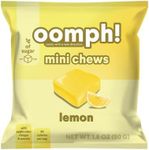 Oomph! Sweets Mini Chews Low Sugar Fruit Snack - High Fiber Taffy, Low Calorie Keto Vegan Healthy Candy for Kids & Adults (6 Lemon Packs)