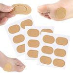 Jiuxuerim 18 Pieces Bunion Cushions Pad Strong Adhesive Fabric Toe and Foot Bunion Protector Pads for Relief Bunion Pain, Callus, Chafing, Friction (18)