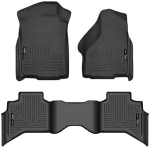 Husky Liners Weatherbeater Series 99011 Bodeneinlagen für Vorder- und Zweitsitz, passend für Dodge Ram 1500 Quad Cab, 2019–2022 Ram 1500 Classic Quad Cab, 2019–2022, Ram 1500 Classic Quad Cab, 3 Stück