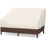 Amazon Basics - 2-Seater Deep Lounge Sofa Cover, Beige/Tan