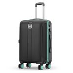 Safari Thorium Neo 8 Wheels 66 Cm Medium Check-in Trolley Bag Hard Case Polycarbonate 360 Degree Wheeling System Luggage, Trolley Bags for Travel, Suitcase for Travel, Black