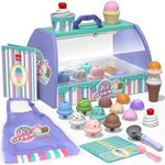 Lehoo Castle Ice Cream Toys for Kids, Ice Cream Shop, Play Food, Play Kitchen Accessories, Ice Cream Toy, Toy Food, Kitchen Toys for Girls, Ice Cream Set, Gift for 3 Year Old Boy Or Girl(Purple)