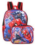 Ruz Spiderman Boys 16 Inch Backpack (Red-Blue), Multicolor, L, Backpack