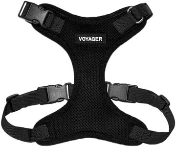 Voyager Step-in Lock Dog Harness - Adjustable Step-in Vest Harness for Small and Large Dogs - Black, Medium