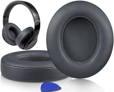 SoloWIT Lambskin Replacement Ear Pads Cushions for Beats Studio 2 & Studio 3 Wired & Wireless Headphones, Earpads with Noise Isolation Memory Foam, Added Thickness - Titanium