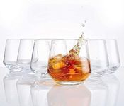 WRINGO 300 ML Diamond Whiskey Glasses, Set of 12 Amber Glassware, Modern Ideal Glasses for- Rocks, Scotch, Bourbon, Liqueur, Cocktail and Cognac