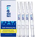 Luelli Teeth Whitening Pen, 50+ Uses - Travel Size Professional Tooth Whitener Gel, Extra Strength Organic Teeth Bleaching Gel for Sensitive Teeth, Instant Stain Removal, Simply White Smile, 4 Count