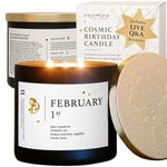 February 1st Birthdate Personalized Astrology Candle with Live Q&A | Reading for Your Birthday | Handmade Aquarius Candles | Unique Birthday Gifts for Women and Men