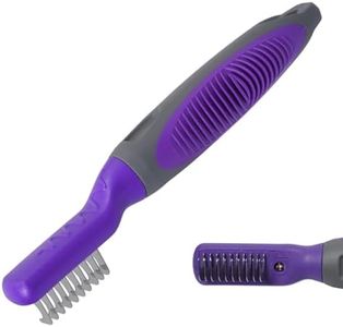 Dog Mat Remover by Hertzko - Dematting Comb, Brush for Dogs, Cats, Small Animals - Dematting Tool, Dog Brush for Tangles & Knots for Long Haired Dogs, Short Haired Dogs, and Rabbit Bedding (Large)
