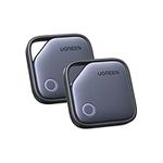 UGREEN FineTrack (2 Pack) Compatible with Apple Find My (iOS only), Tracker Tag with 2-Year Replaceable Battery, 80dB Alarm Volume, Bluetooth Finder for Keys, Wallet, Luggage, Suitcase and More