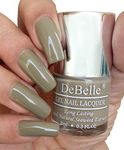 DeBelle Gel Nail Polish Olive Jade(Pastel Olive Green Nail Paint)|Non UV - Gel Finish |Chip Resistant | Seaweed Enriched Formula| Long Lasting|Cruelty and Toxic Free| 8ml