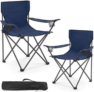 2 Pack Camping Chairs - Lightweight and Supportive Chairs for Teens and Lightweight Individuals - Compact, Durable, and Portable - Ideal for Camping, Hiking, Beach, and Picnics - Carry Bag (Upgraded)