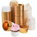 SOUJOY 200 Pieces Paper Baking Cup, 3.5Oz Disposable Muffin Cup, Grease Proof Cupcake Ramekin Liners for Bakery, Festival, Wedding, Birthday Party