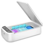 KSBOY 4W ABS Portable UVC LED Sterilizer Disinfection Box for Mobile Phone, Razors, Nail Scissors, Glasses, Make Up Tools, White, 18.8x4.8x12.0 cm