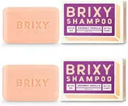 BRIXY Shampoo Bar for Balance & Hydration, Vegan & Plastic Free, All Hair Types, pH Balanced & Safe for Color Treated Hair (2 Count, 4 oz) - Coconut Vanilla