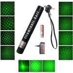 Illuminati Kart - New Ultra Powerful Aluminium 1000 Mw Rechargeable Green Laser Pointer (Free 1*A Battery & Charger) | Green Laser Pointer | Powerful Laser Pen for Party, Disco Lite