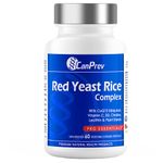 CanPrev Red Yeast Rice Complex 60 Vegetable Capsules, 30-Day Supply - Plant Sterols, Ubiquinol CoQ10, Vitamin C & D3 - Canadian Made Cardiovascular Support