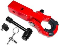 GearAmerica 2"x2" Uber Hitch Receiver - Heavy Duty Steel for Class 4 Vehicles - Safe and Strong Anchor Point for 4x4s, Trucks, and SUVs - 10 Ton WLL, 20 Ton MBS - Red