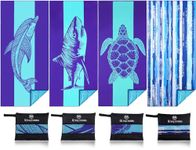 4 Pack Microfiber Oversized Lightweight Beach Towel 71"x32" XL Extra Large Thin Sand Free Towels Travel Swim Pool Yoga Gym Camping for Adults Beach Essentials Accessories Vacation Gift