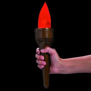 Fun Express 8" LED Light Up Hand held Torch with Flickering Fake Flame - Battery Operated Torch Light for Halloween, Medieval Props, Tiki Party Decorations | wall Mounted lamp Sconce | Novelty lamp